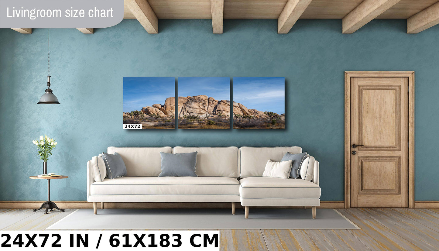 Joshua Tree Wall Art – California Desert Rock Formations Canvas Print