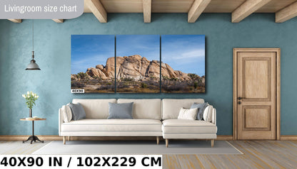 Joshua Tree Wall Art – California Desert Rock Formations Canvas Print