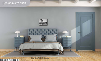 Joshua Tree Wall Art - California Desert Landscape Canvas | Black and White Desert Photography