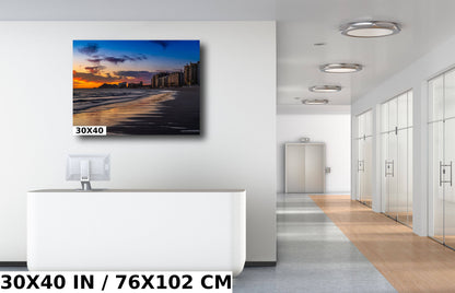 Oceanfront Oasis: Buildings by the Beach in Puerto Peñasco Wall Art Mexico Seascape Print