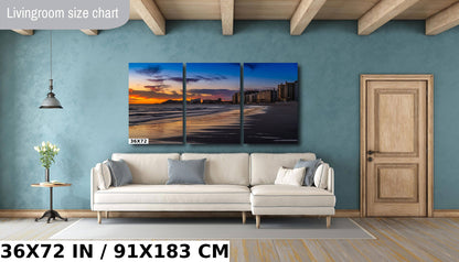 Oceanfront Oasis: Buildings by the Beach in Puerto Peñasco Wall Art Mexico Seascape Print