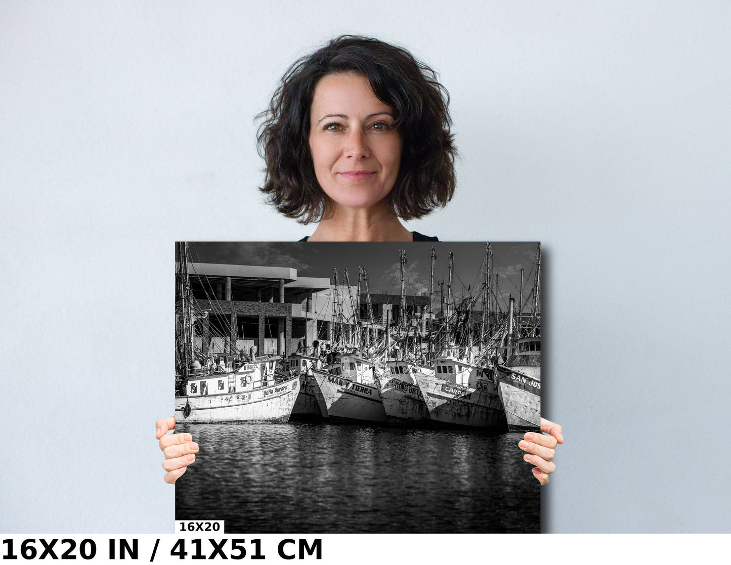 Fishing Boats Wall Art – Nautical Canvas Print of Rocky Point Harbor Boats