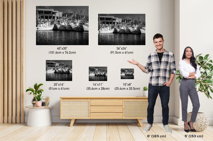 Fishing Boats Wall Art – Nautical Canvas Print of Rocky Point Harbor Boats