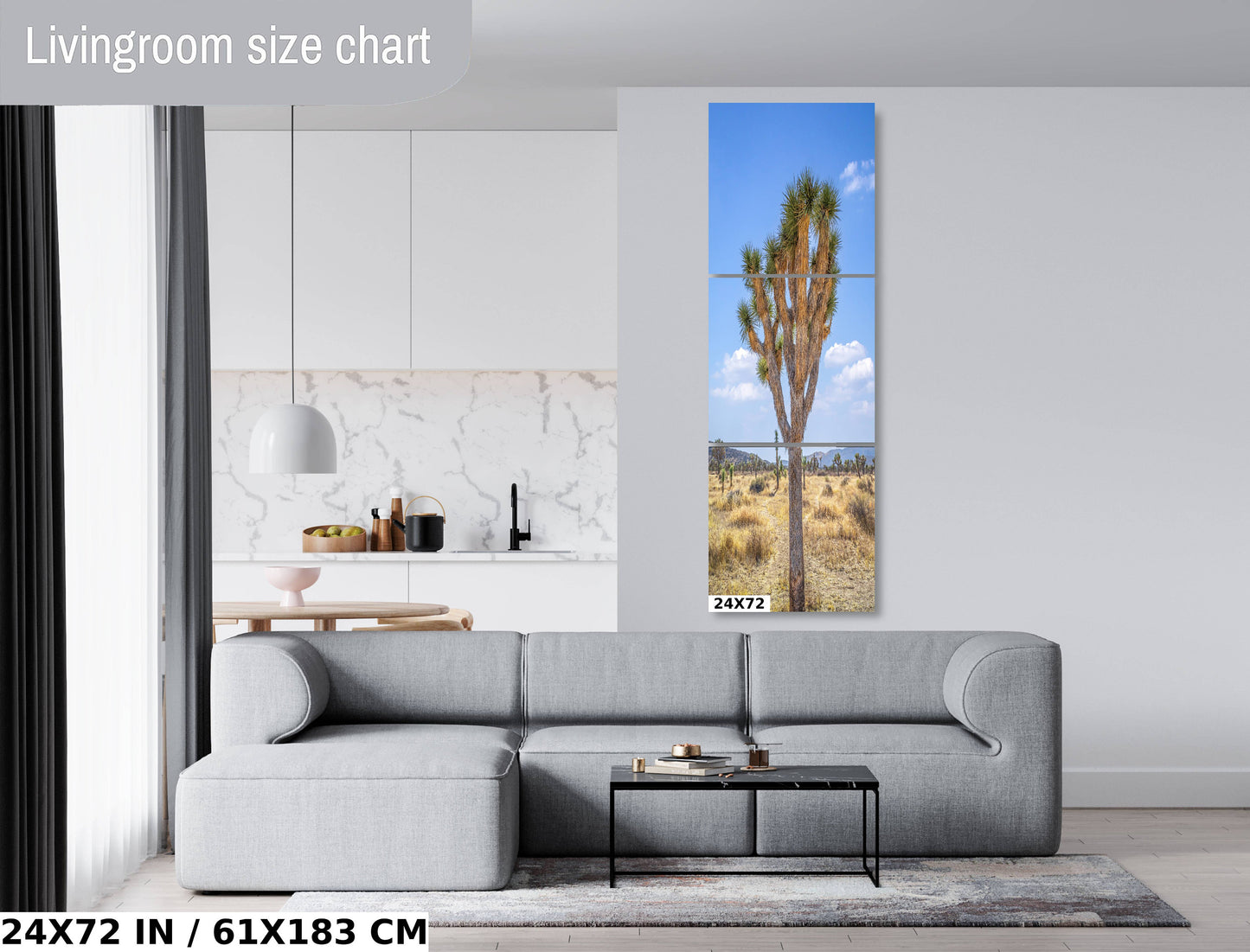 Joshua Tree Wall Art - California Desert Landscape Canvas Print | Mojave Desert Decor