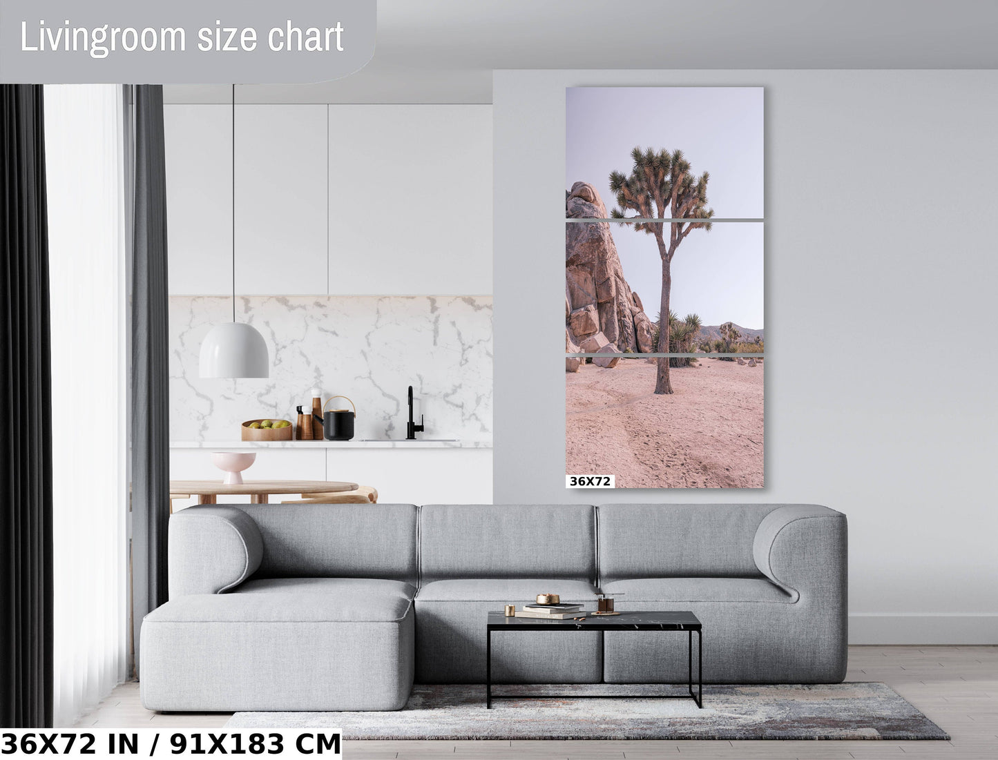 Joshua Tree Wall Art – Desert Landscape Print | California Desert Art Decor