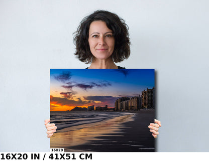 Oceanfront Oasis: Buildings by the Beach in Puerto Peñasco Wall Art Mexico Seascape Print