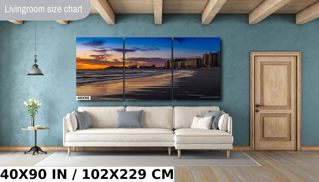 Oceanfront Oasis: Buildings by the Beach in Puerto Peñasco Wall Art Mexico Seascape Print